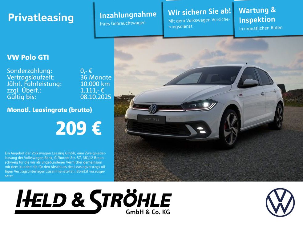 Polo GTI 207PS -> BoostLeasing bis 08.10.2025