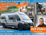 Adria Twin Supreme 640 SGX - Extras für 52k€ - Adria Kastenwagen