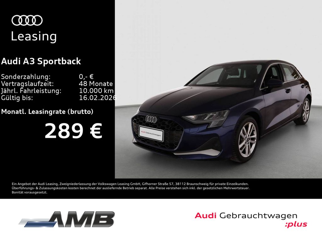 A3 Sportback Advanced 35 TDI S-tr/LED/Nav+/3.30G