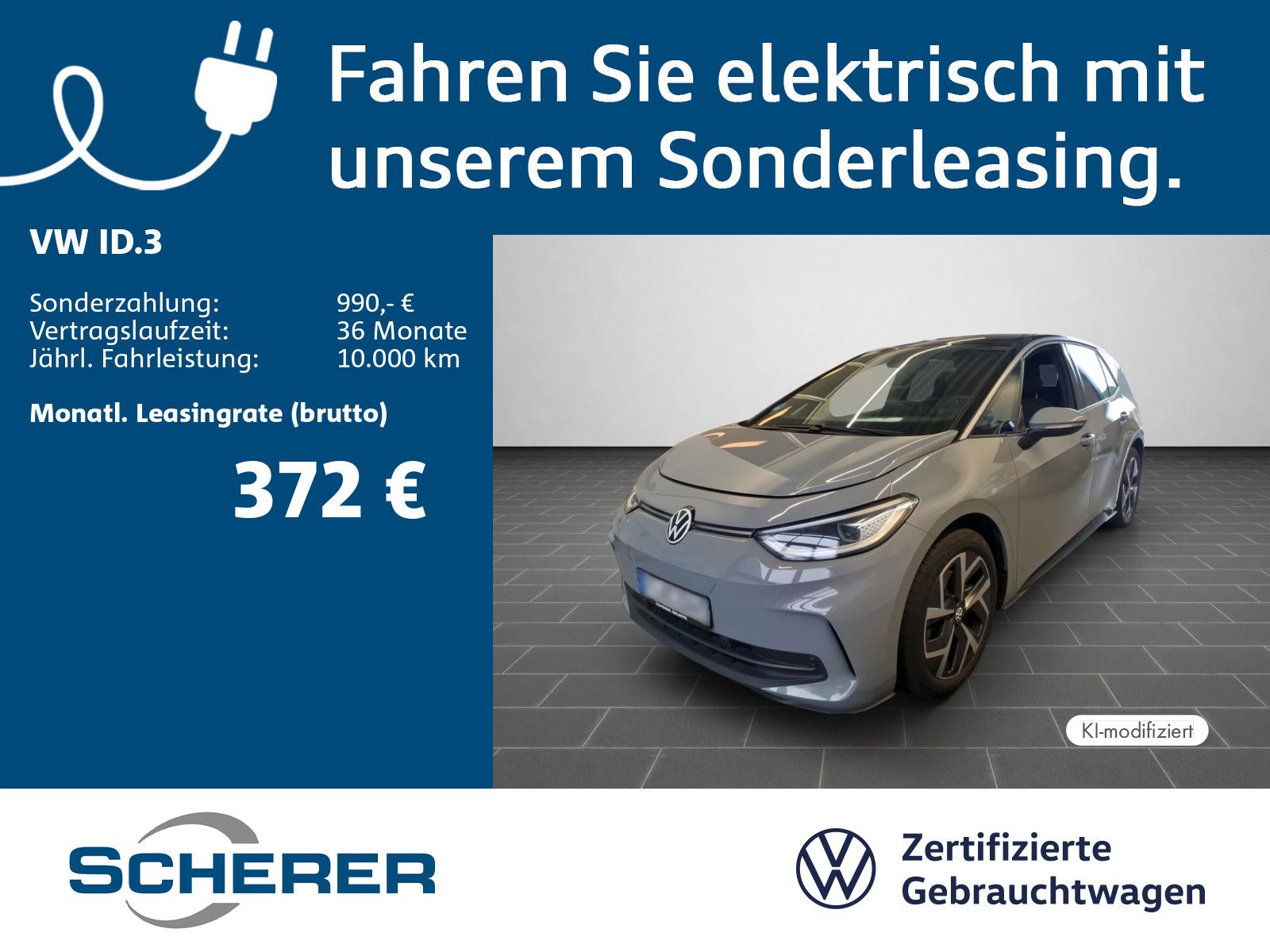 Volkswagen ID.3 Pro 58 kWh | SOH 91% | 19" in Anthrazit/gla