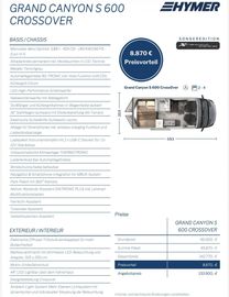 HYMER ERIBA HYMERCAR Grand Canyon S CrossOver 600 4x4 Leder Winter