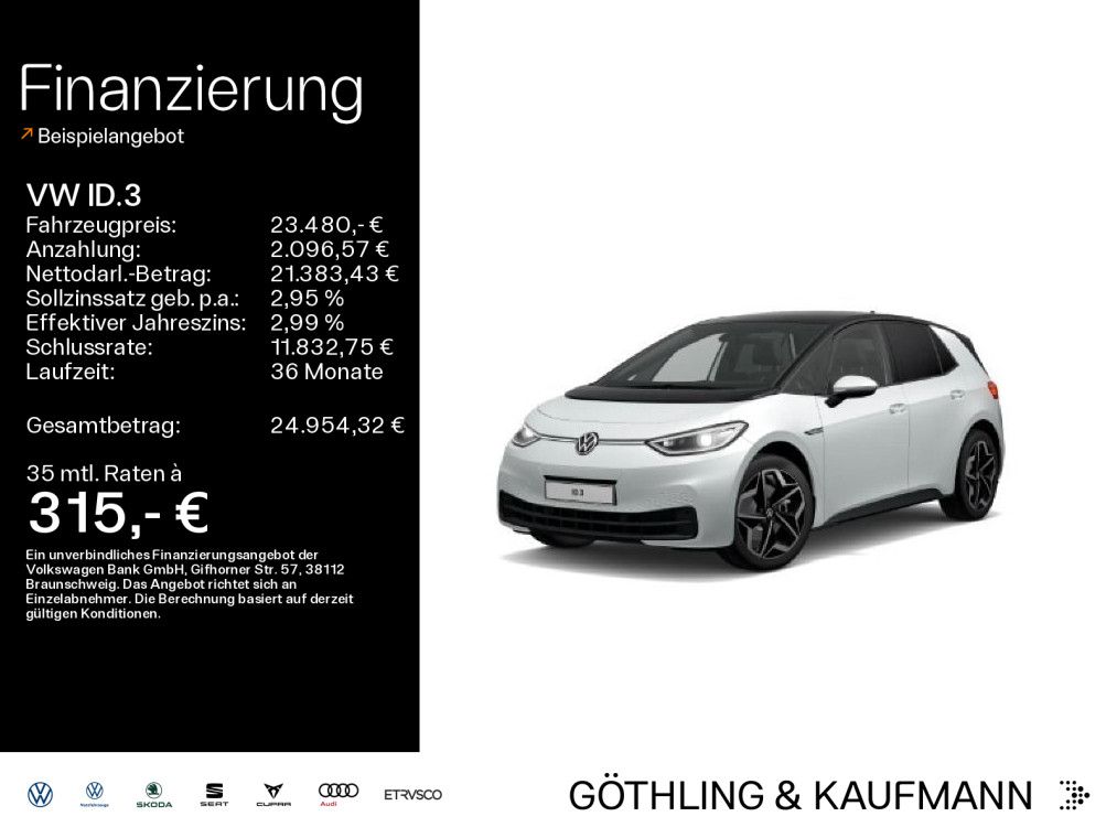 VW ID.3 Pro electric 107kW 1-Gang-Automatik 4 Türen