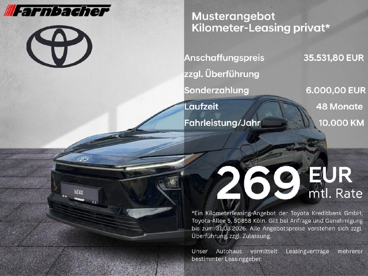 Fahrzeugabbildung Toyota bZ4X FWD Teamplayer PDC+ACC+SHZ+LED+NAVI