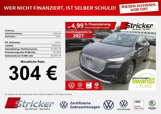 Audi Q4 e-tron Sportback 40 304,-ohne Anzahlung Navi