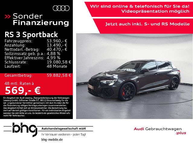 AUDI RS 3 Sportback S-tronic *PANO*B&amp;O*KAMERA*
