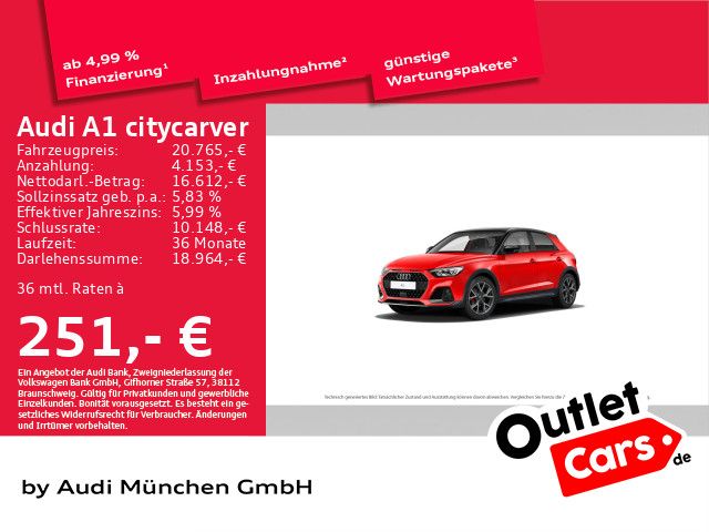 Audi A1 citycarver 30 TFSI S line Virtual/LED