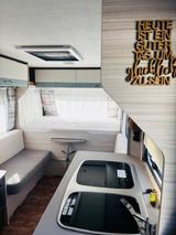 Dethleffs C-Joy 480 QLK sucht neue Familie - Dethleffs Heckgarage Wohnwagen