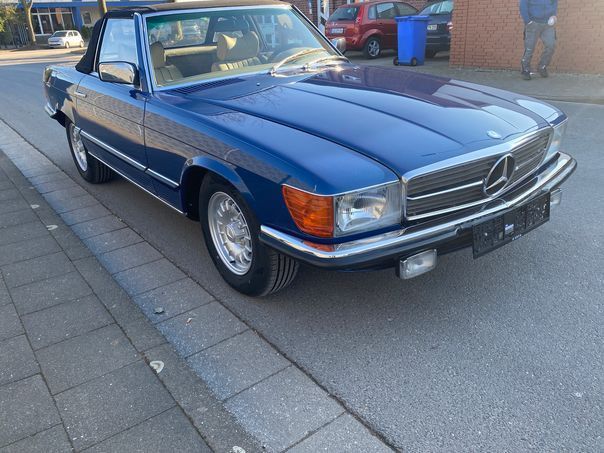 Mercedes-Benz 450 SL Magnetitblaumet / Beige neu/3 Hand/Deutsc