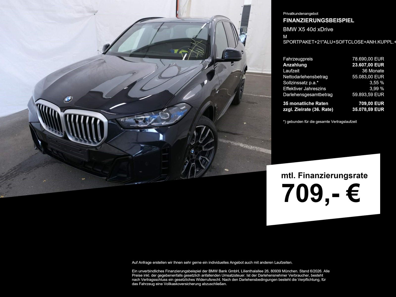 BMW X5 40d xDrive M SPORTPAKET+21"ALU+SOFTCLOSE+ANH. imagem 2