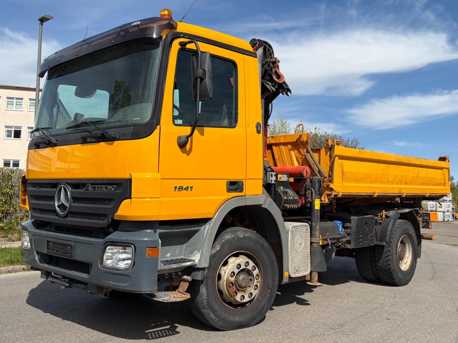 Mercedes-Benz Actros 1841 MP2- 3S. Kipper Meiller-Kran PK12000