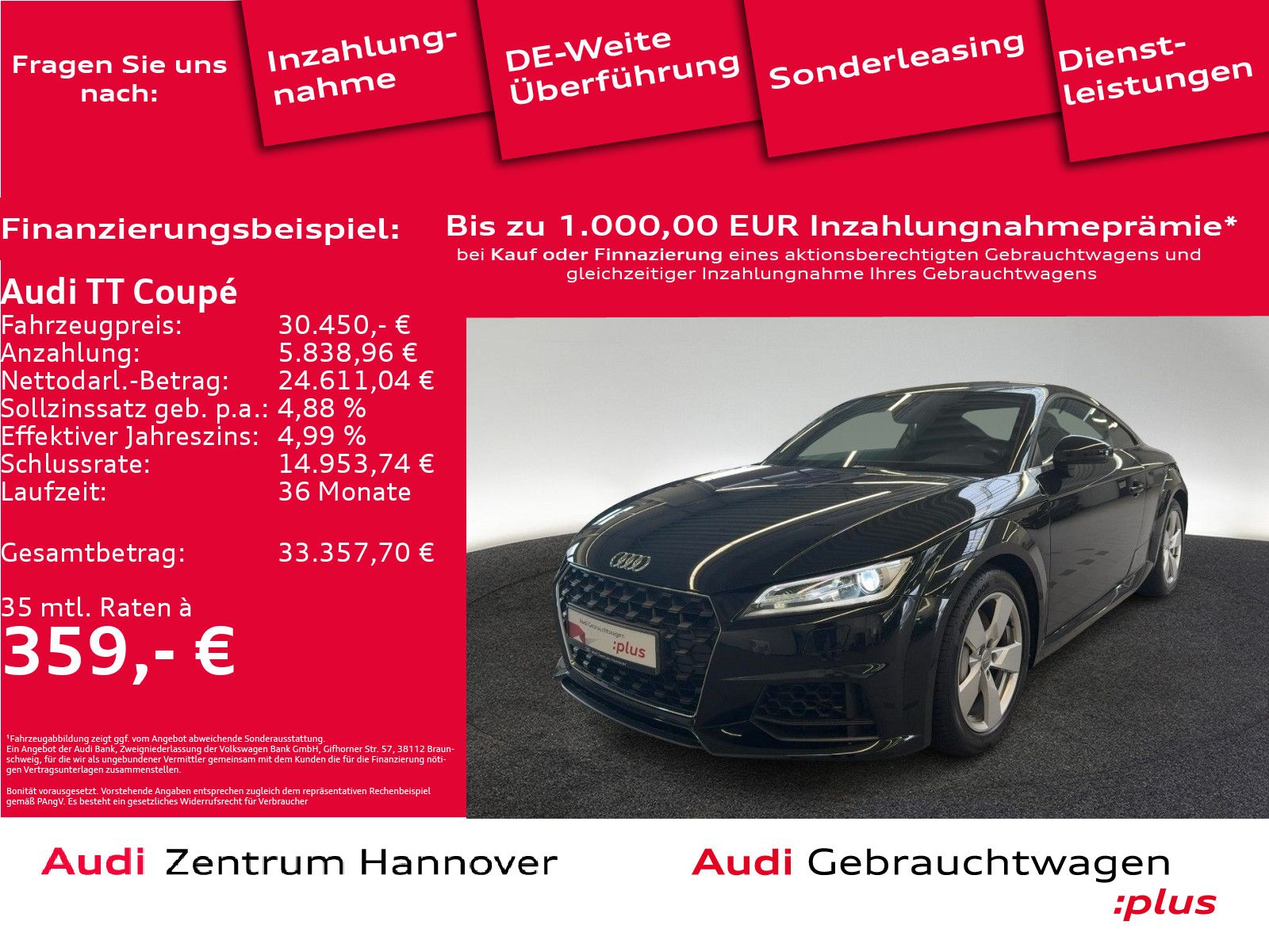 Audi TT Coupe 45 TFSI DAB virtual Xenon