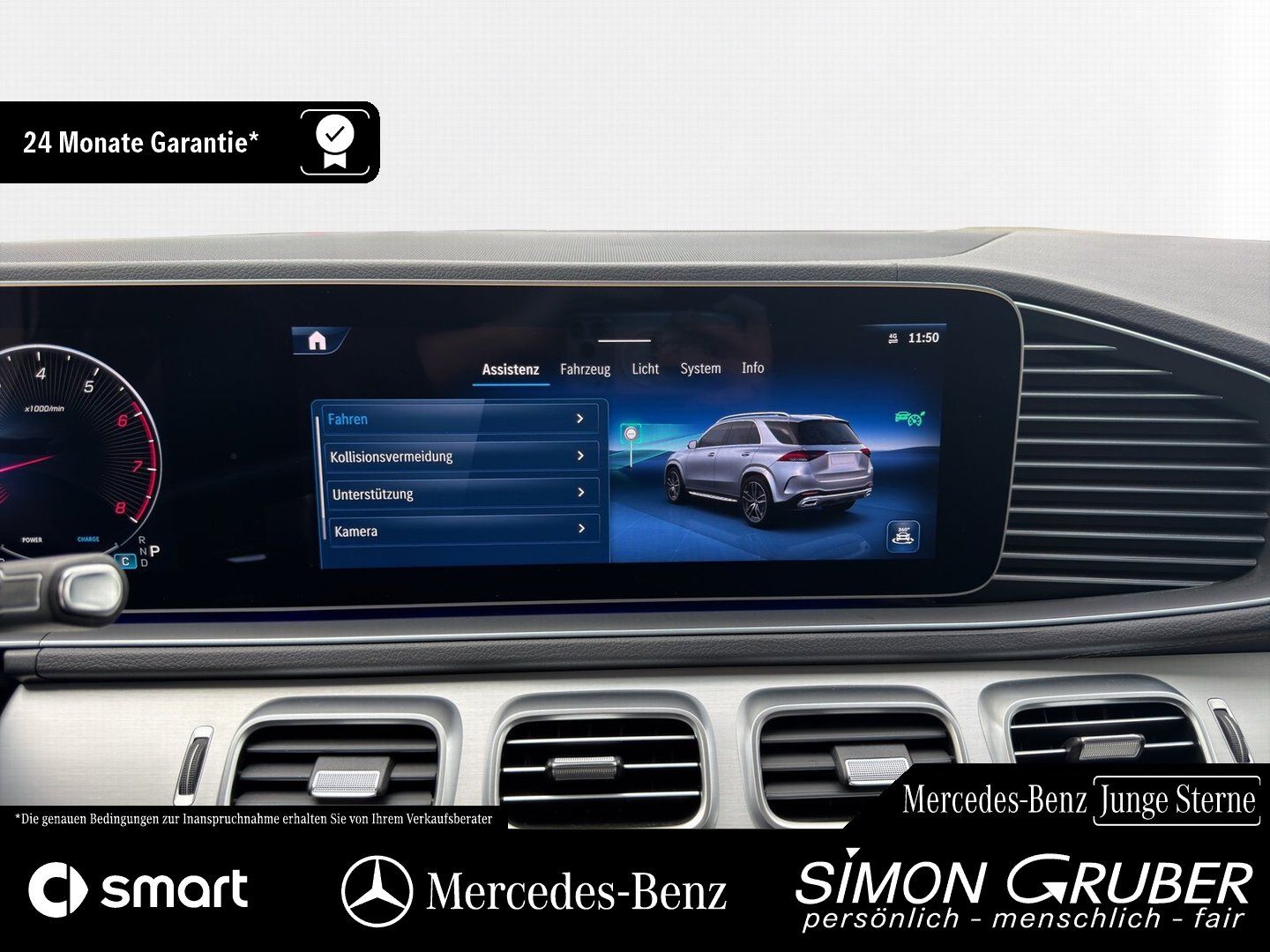 Fahrzeugabbildung Mercedes-Benz GLE 450 4M AMG Night MBeam Burmester AHK 22Zoll