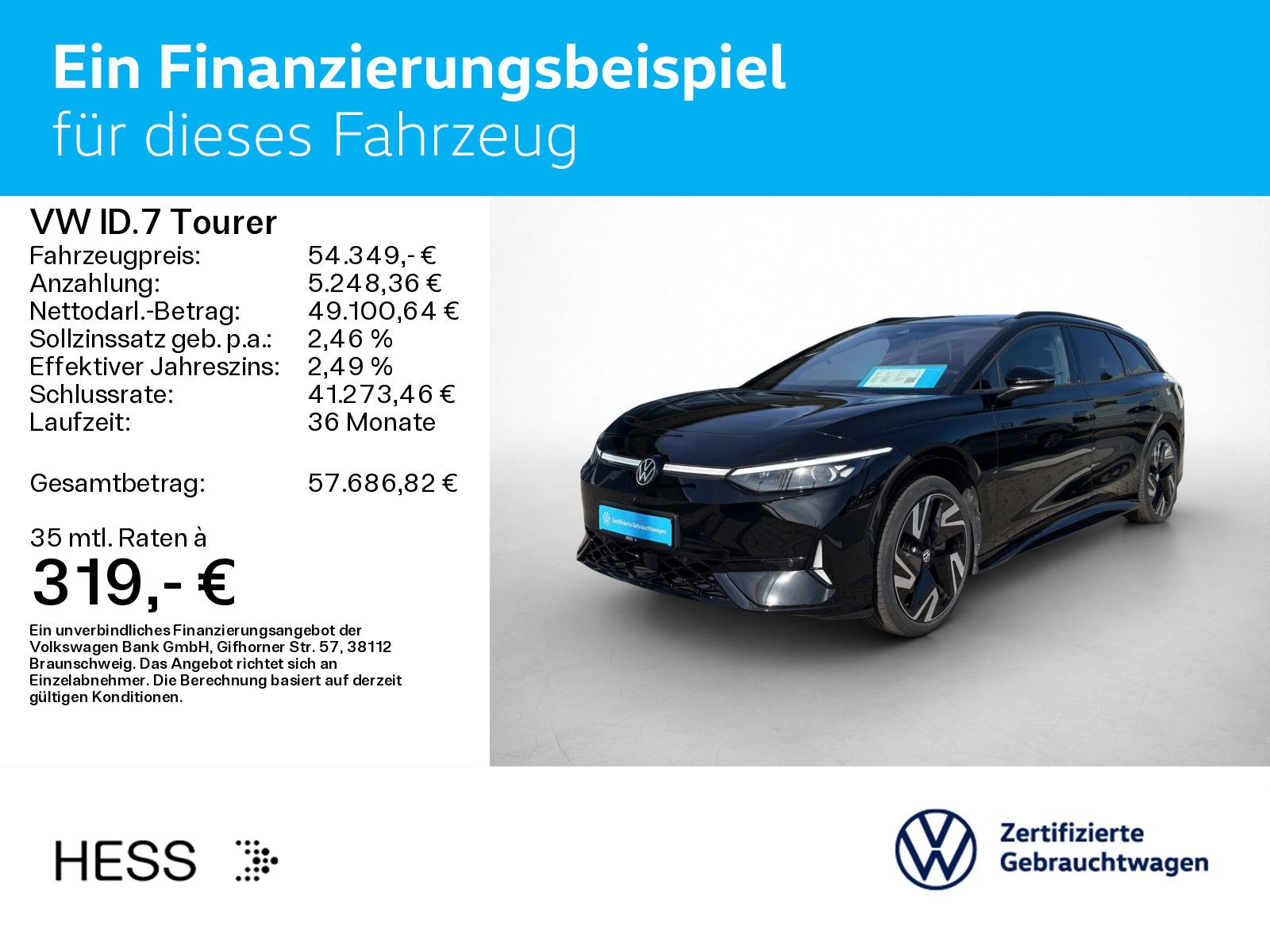Volkswagen ID.7 Tourer GTX 4M*WÄRMEPUMPE*PANO*IQ.LIGHT*AHK* imagem 2