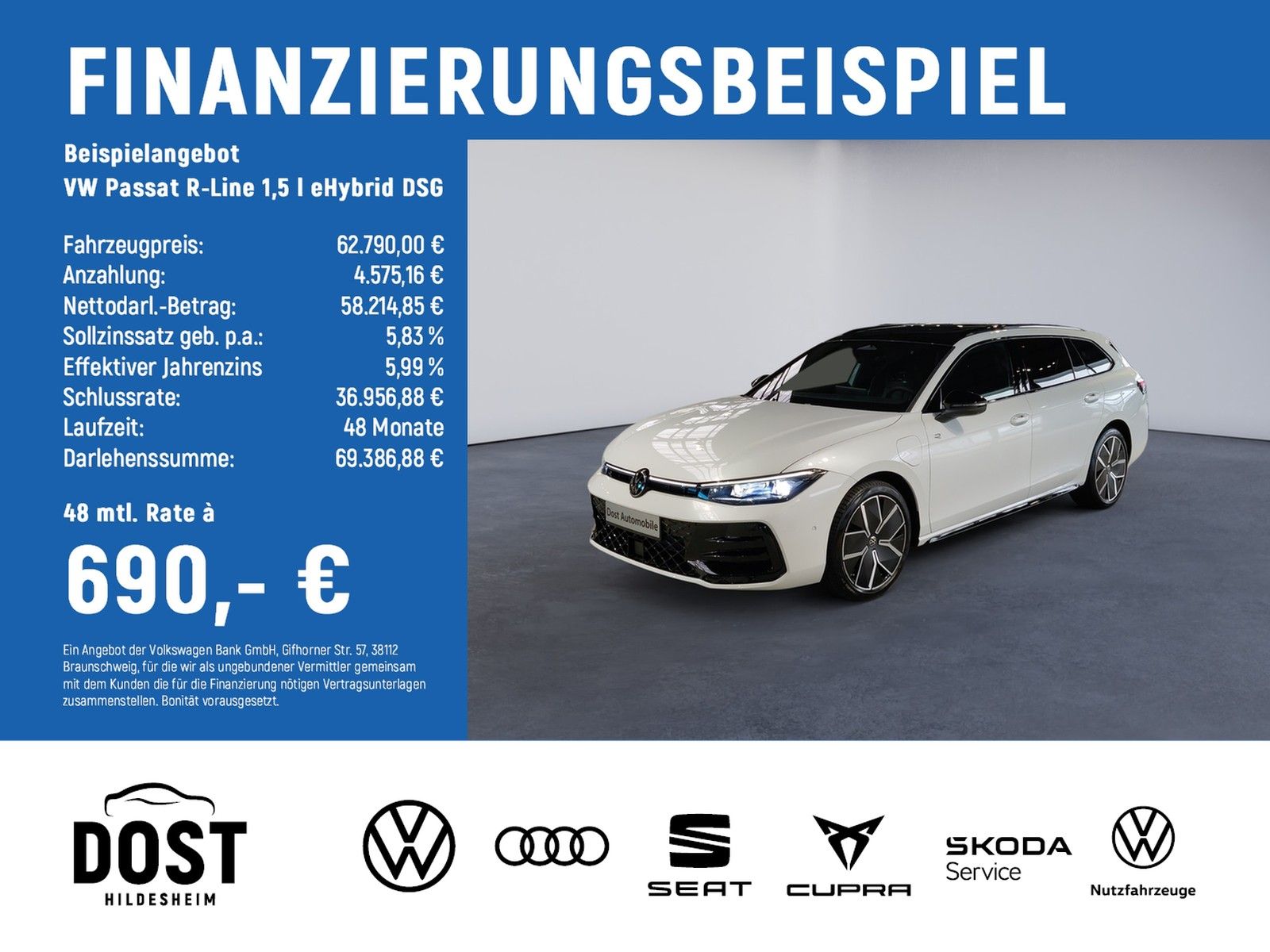 Volkswagen Passat R-Line 1,5 l eHybrid DSG PANO+AHK