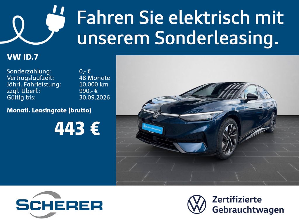 Volkswagen ID.7 Pro 82kWh SOH:100% AHK RFK NAVI MATRIX 5J.G