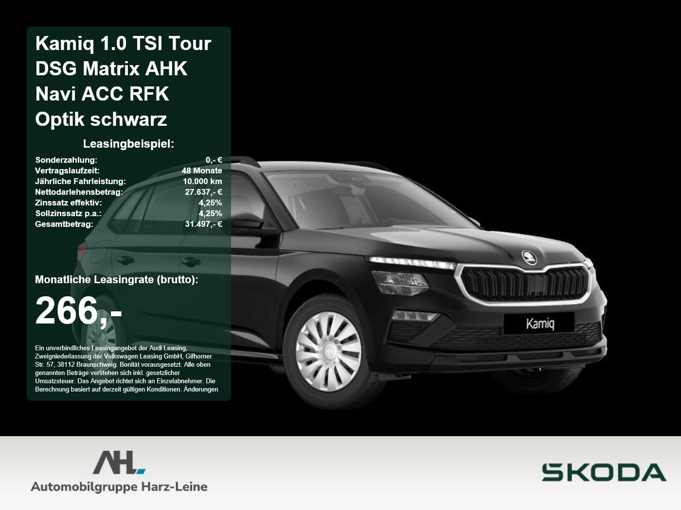 Skoda Kamiq 1.0 TSI Tour DSG Matrix AHK Navi ACC RFK O