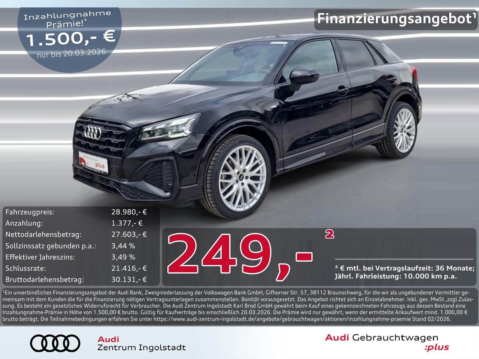 Audi Q2 30 TFSI 2x S line MATRIX AHK NAVI virtual+