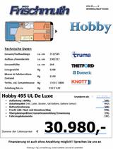 Hobby 495 UL De Luxe   Sofort zum Abholen - Hobby De Luxe 495 UL