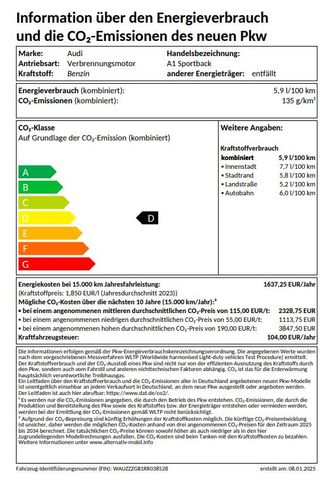 Audi A1 Sportback S line 30 TFSI S-tronic LED+/CarPla