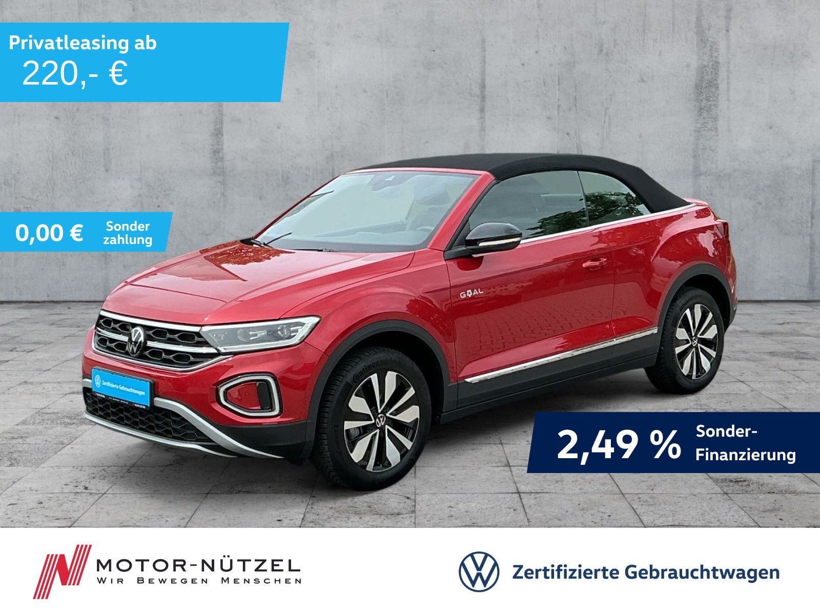 Volkswagen T-Roc Cabriolet 1.0 TSI GOAL 5JG+LEDplus+NAV+AHK