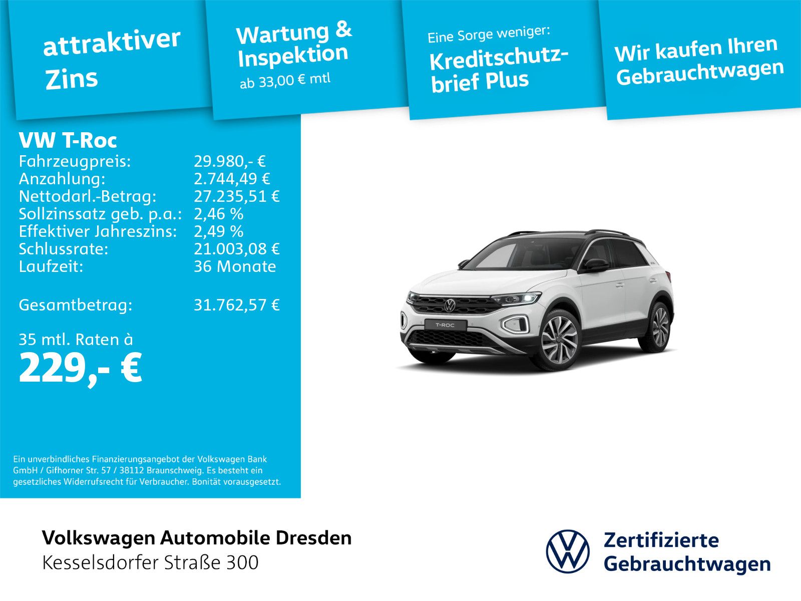 Volkswagen T-Roc 1.5 TSI DSG Life Kamera LED Navi