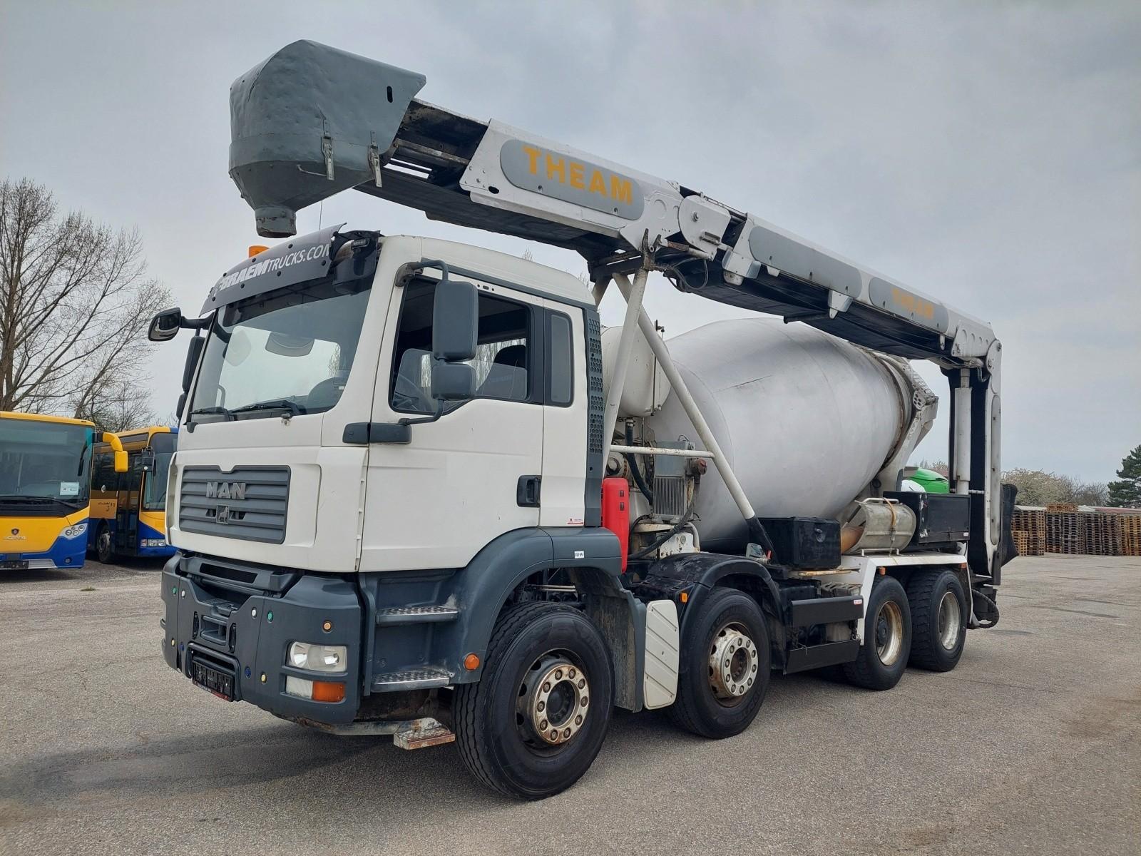 MAN TGA 32.360 8X4 BB 7m³ + Förderband 16,5 m