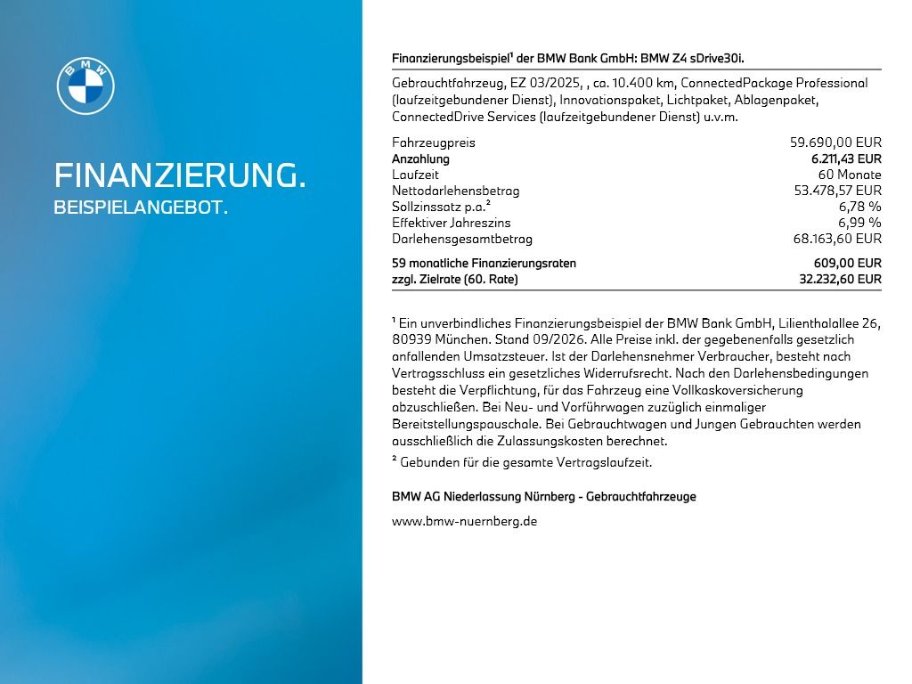 BMW Z4 sDrive30i Kamera Memory Sportsitze HUD foto 3