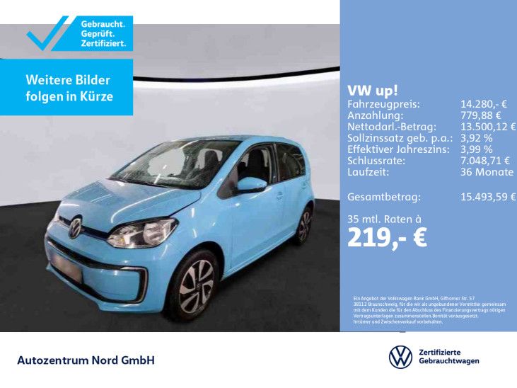 Volkswagen up! e-move up! Active KAMERA+SITZHZG+TEMPOMAT