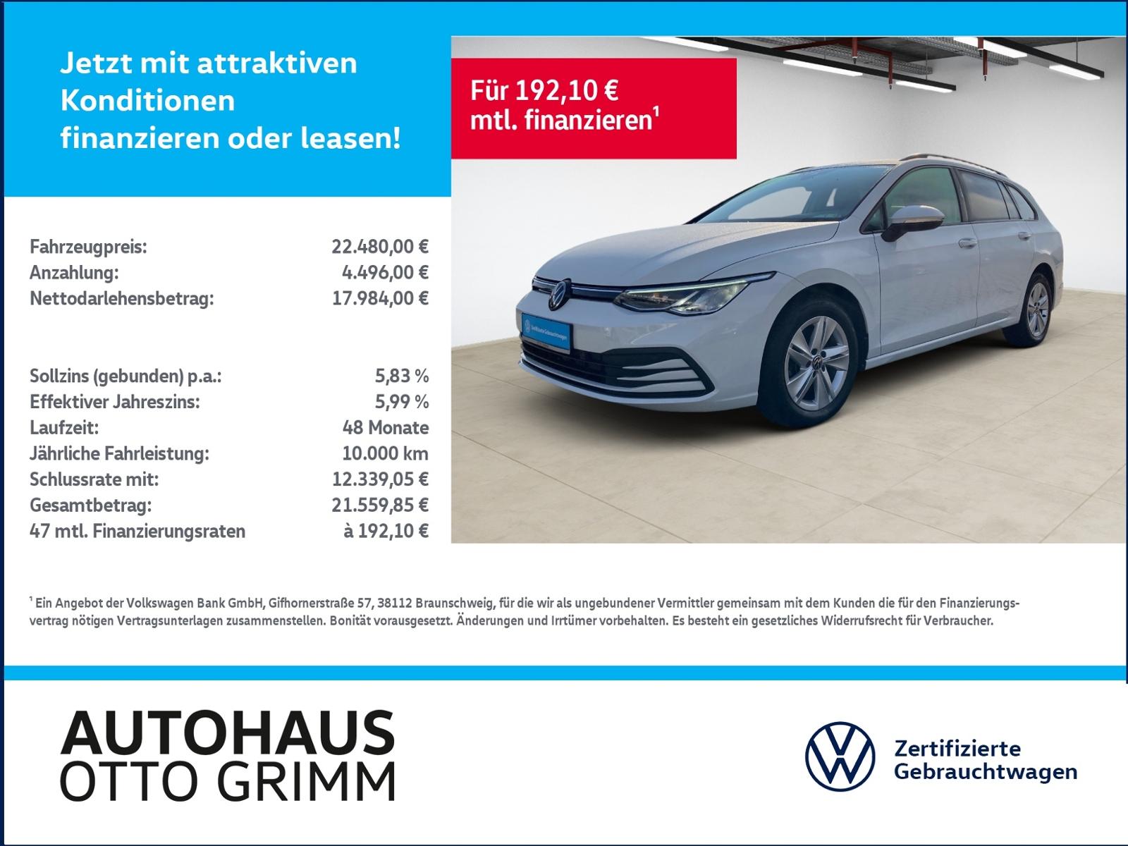 Volkswagen Golf VIII Variant 2.0 TDI Life LED SHZ Kamera