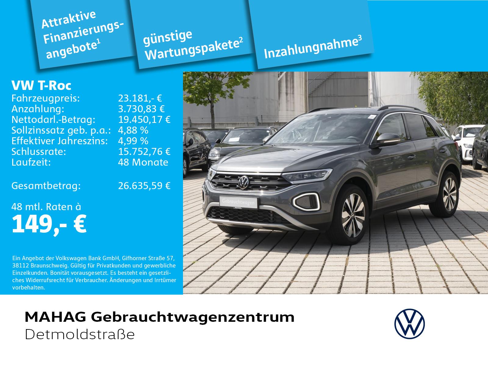 Volkswagen T-Roc MOVE 1.5 TSI AHK LED+ Navi ParkAssist Rear