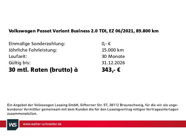 Volkswagen Passat Variant 2.0 TDI DSG Business Navi LED AHK