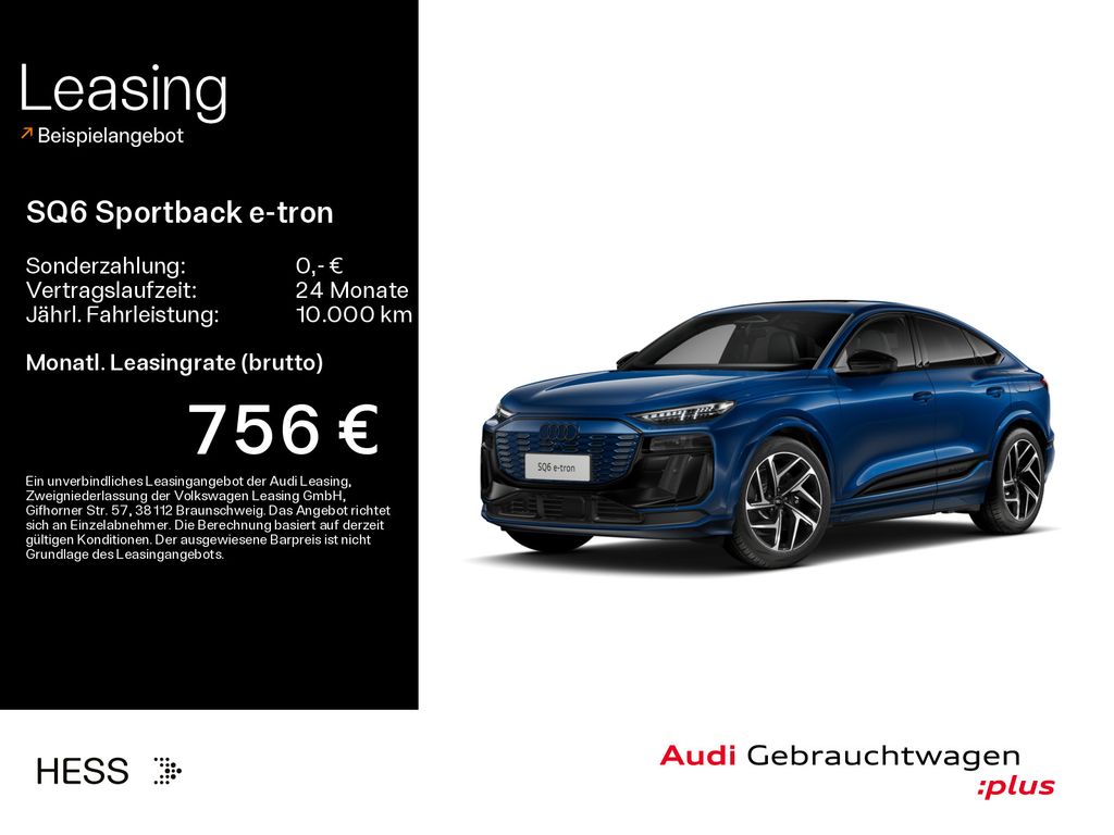 Audi SQ6 Sportback e-tron*MATRIX*HUD*AHK*LUFT*PANO*B&