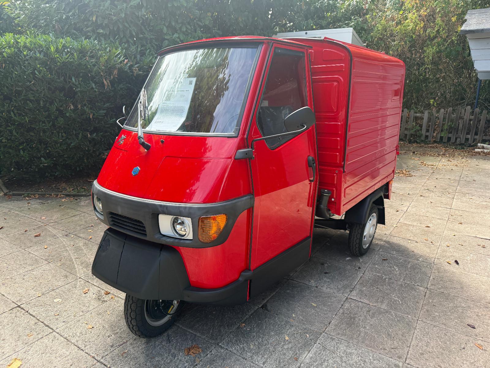 Piaggio APE 50 + Kasten + ROT +viele Farben+ auch 25km/h