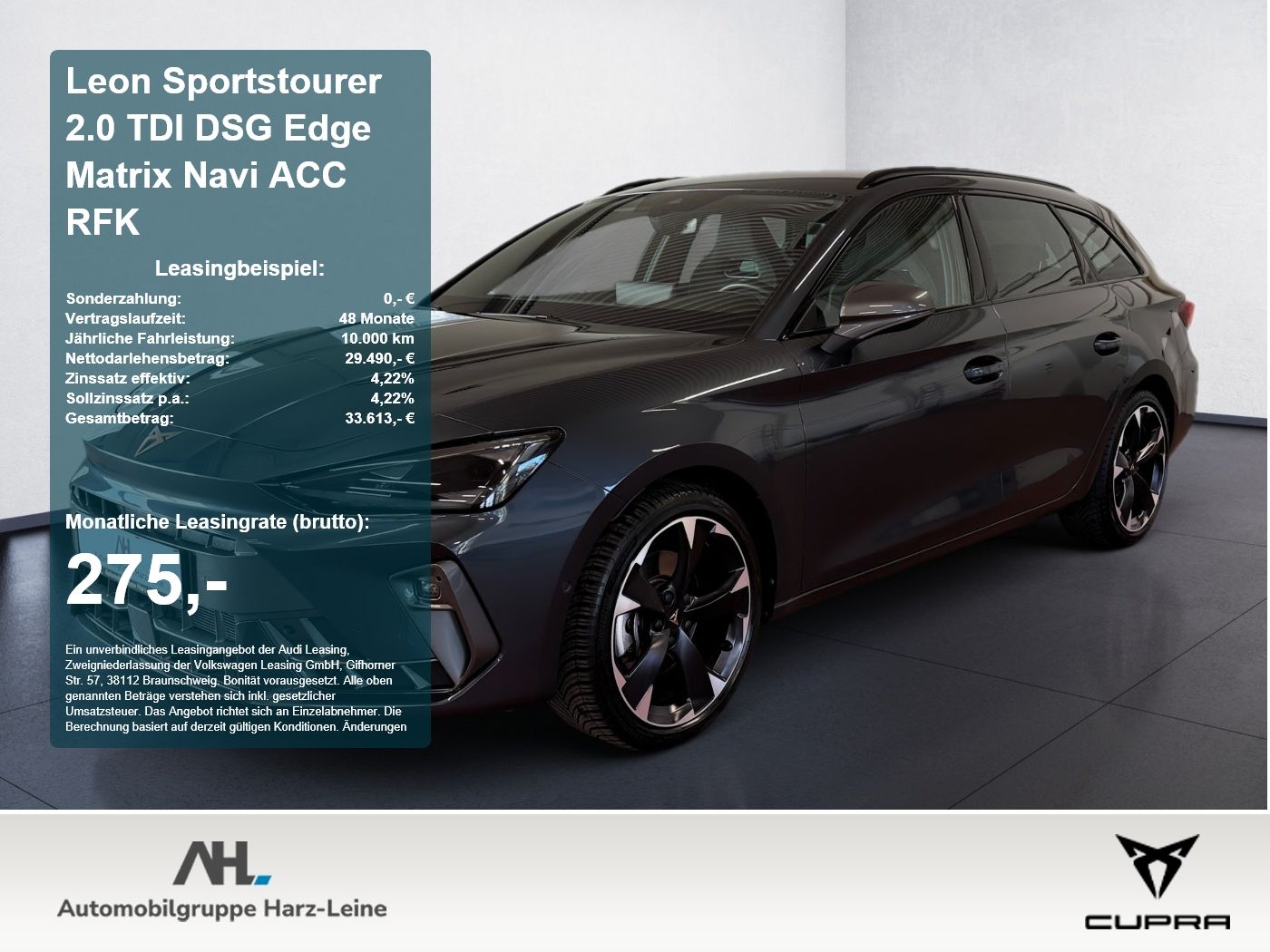 Cupra Leon Sportstourer 2.0 TDI DSG Edge Matrix Navi A