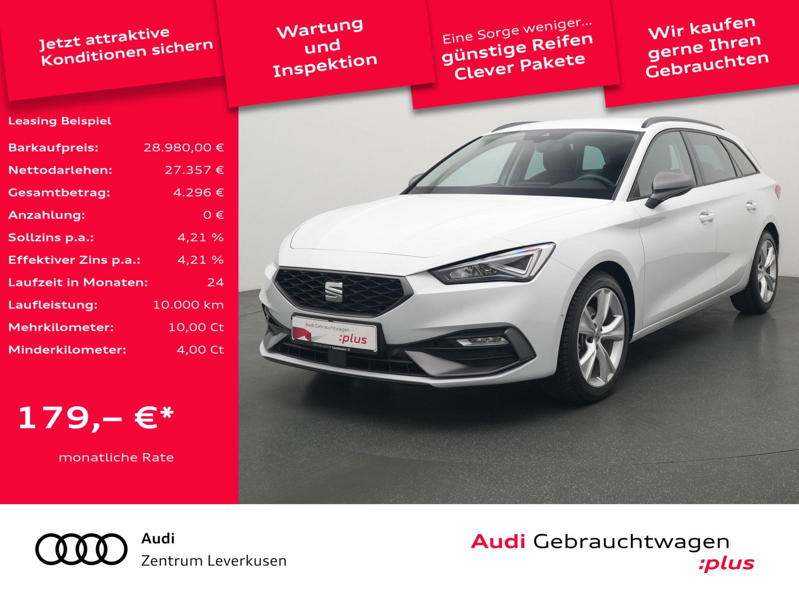 Seat Leon Sportstourer FR LED VIRT DSG KAM SHZ PDC