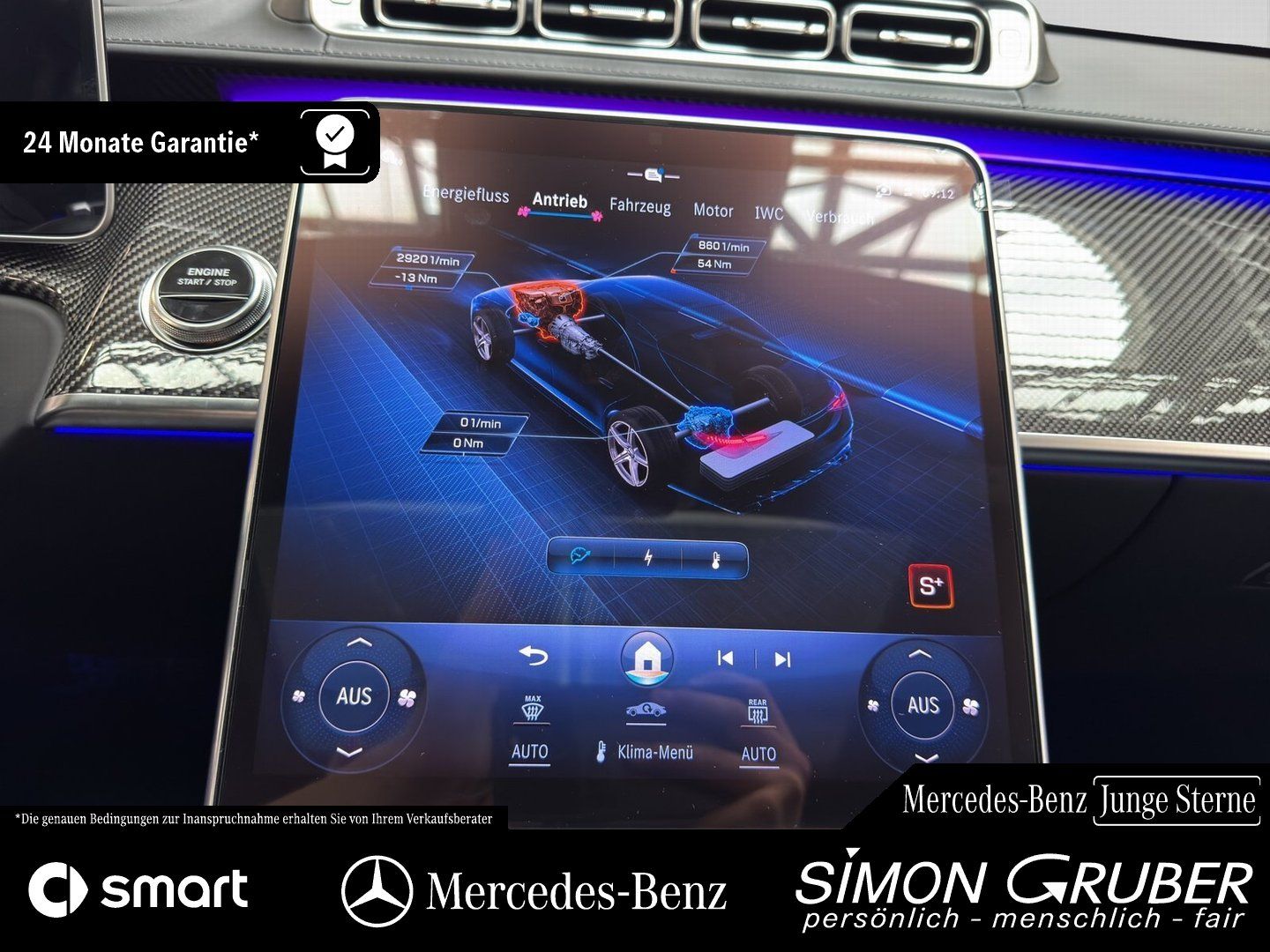 Fahrzeugabbildung Mercedes-Benz S 63 e Perfo L Chauffeur Carbon Burm4D Fondent.