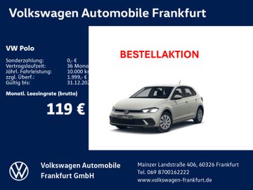 Volkswagen Leasingangebot: Volkswagen Polo Life 1,0 l 59 kW (80 PS) 5-Gang