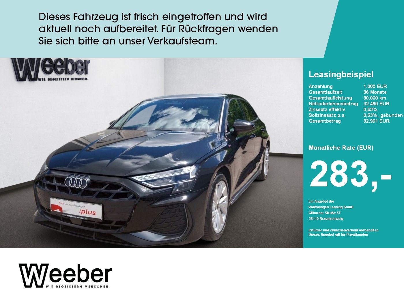 Audi A3 Sportback S line *VORB. AHK*KAMERA*APP CONNEC