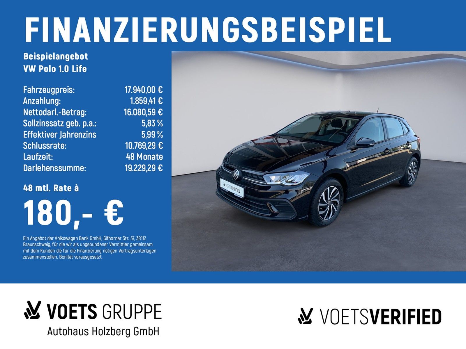 Volkswagen Polo 1.0 Life RFK+SHZ+GJR