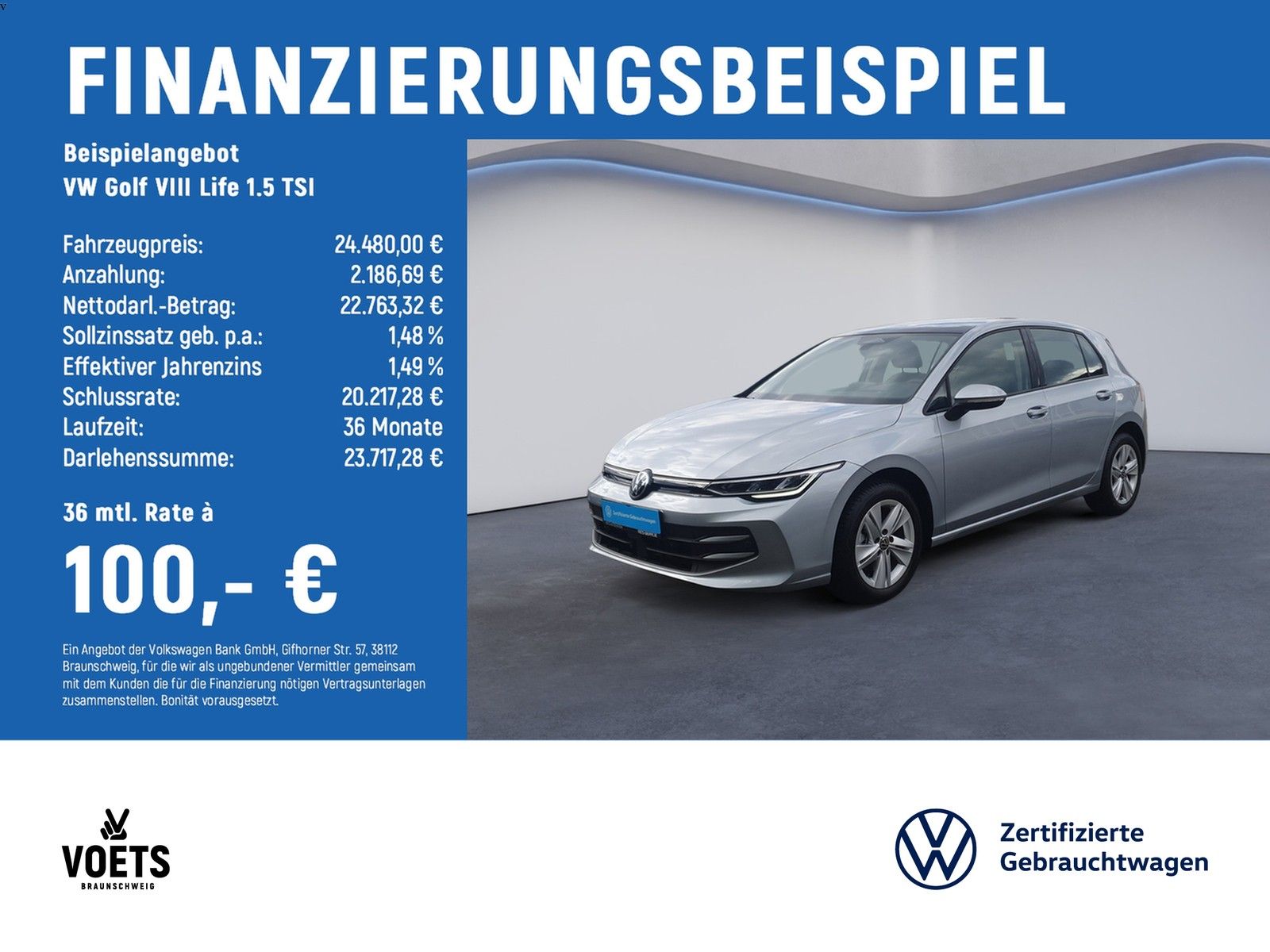 Volkswagen Golf VIII Life 1.5 TSI RearView PANO HuD foto 1