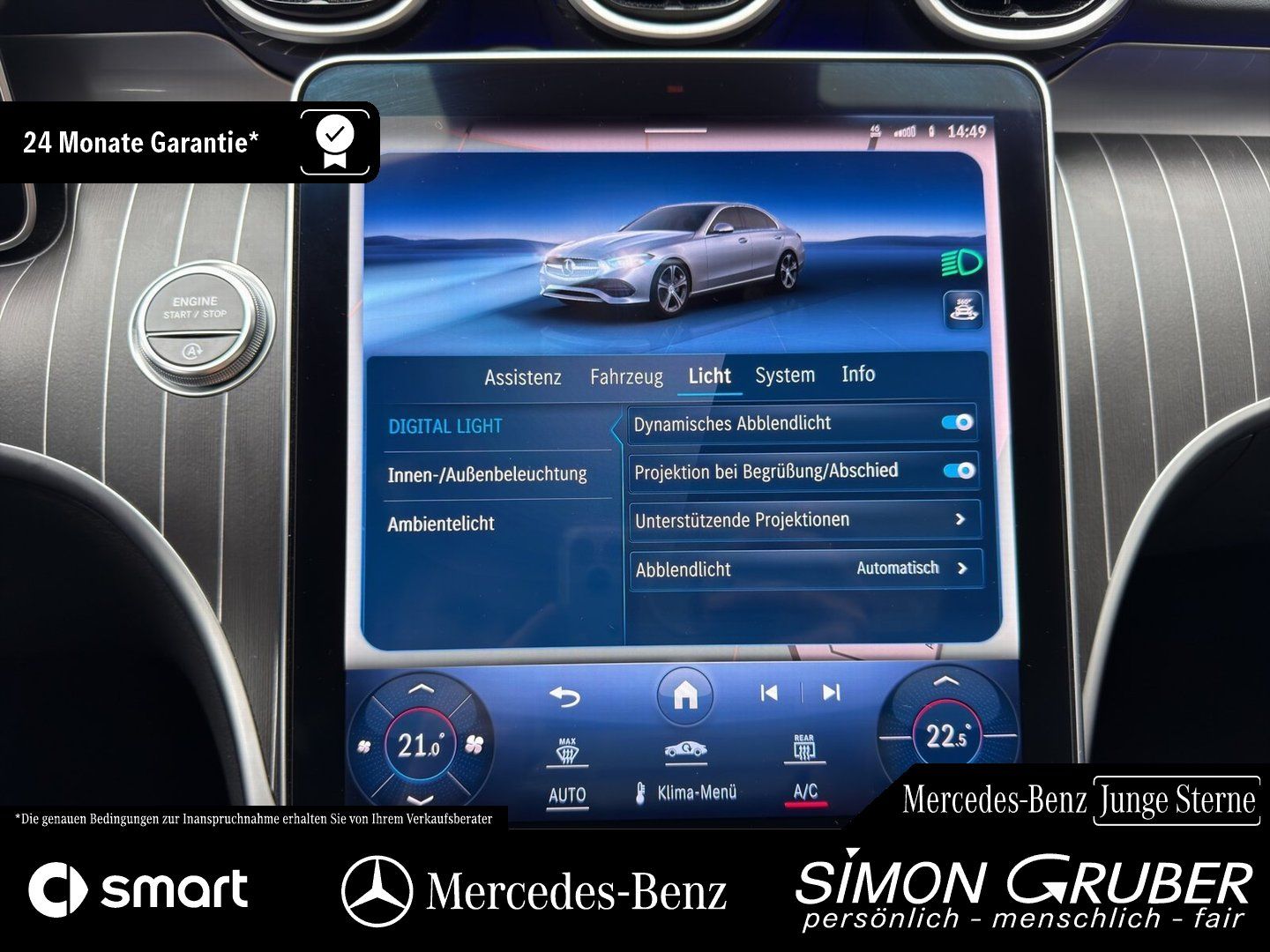 Fahrzeugabbildung Mercedes-Benz C 200 AMG Night Pano Leder Massage Sitzklima