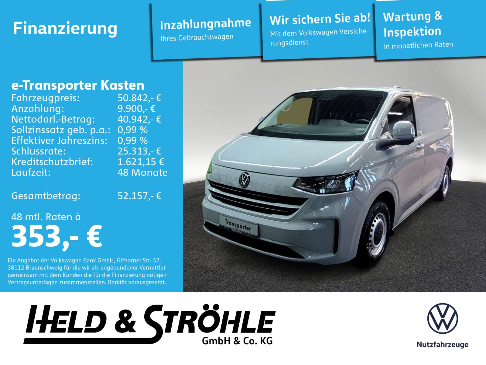 Volkswagen T7 e-Transporter Kasten 160 kW,kurz,Aktionsauto!