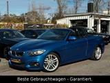 BMW 220i Aut. Cabrio M Sport * NAVI * 76 TKM * 1HAND - mit Benzin-Antrieb: Blau, Vollleder, Cabrio