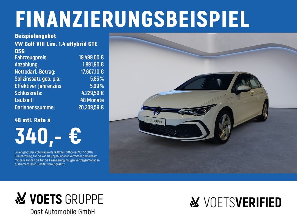 Golf VIII Lim. 1.4 eHybrid GTE DSG KAMERA+LED+NA