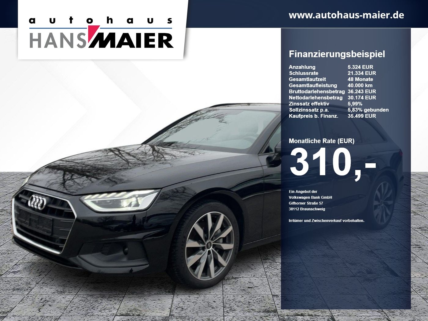 Audi A4 Avant TDI quattro S tronic AHK Navi LED