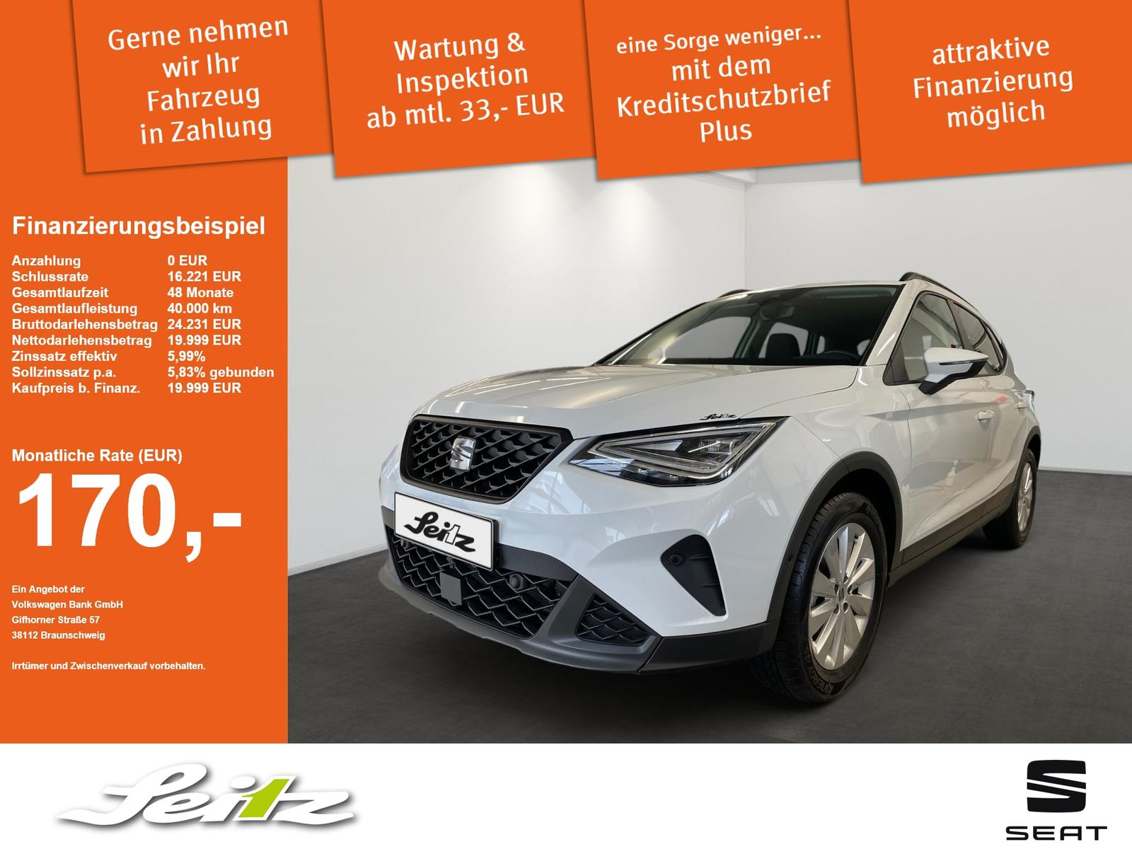 Seat Arona 1.0 TSI Style *LED*KAMERA*NAVI*
