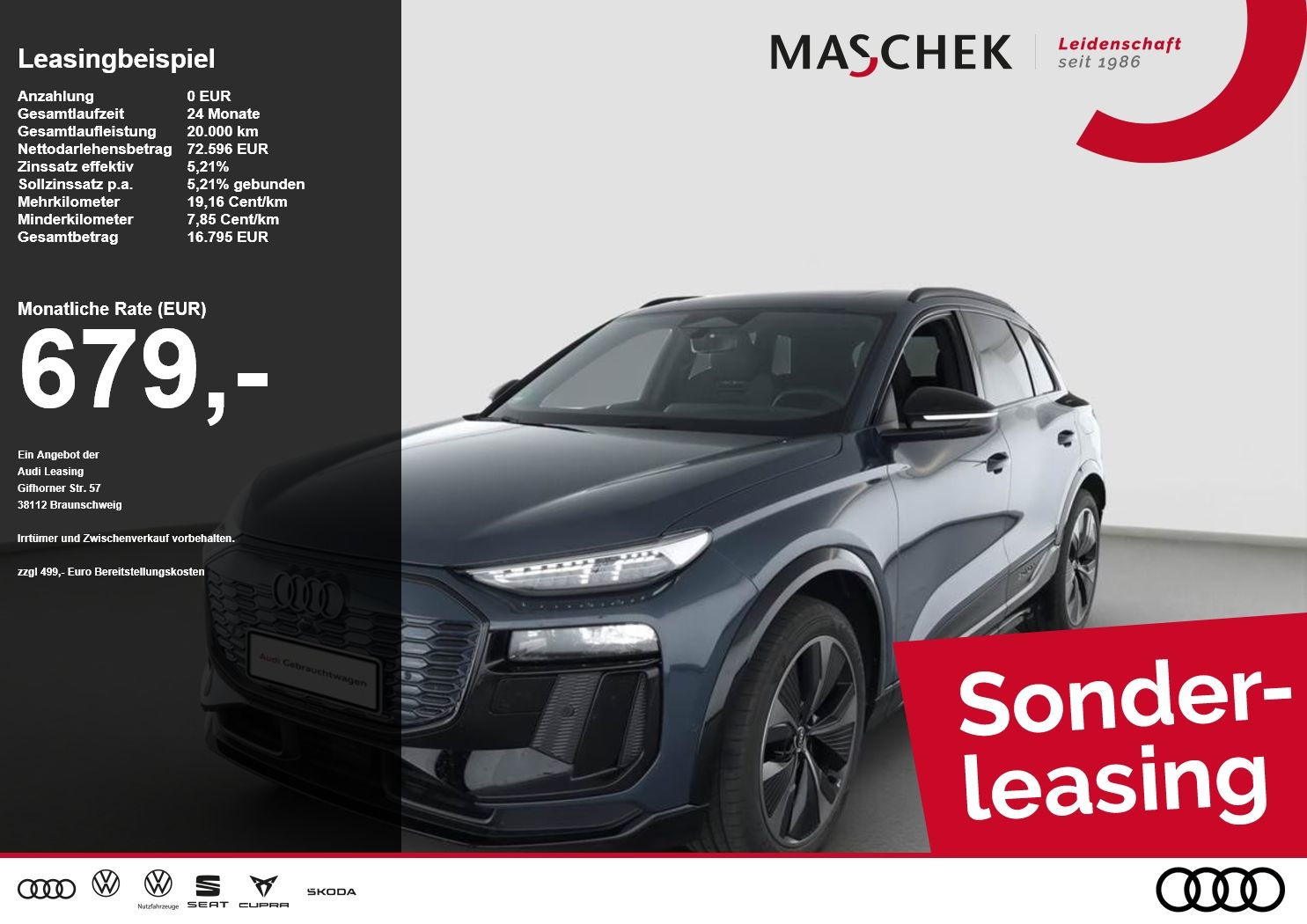 Audi SQ6 e-tron HUD Pano LM21 360° Memory Lenkh Sport