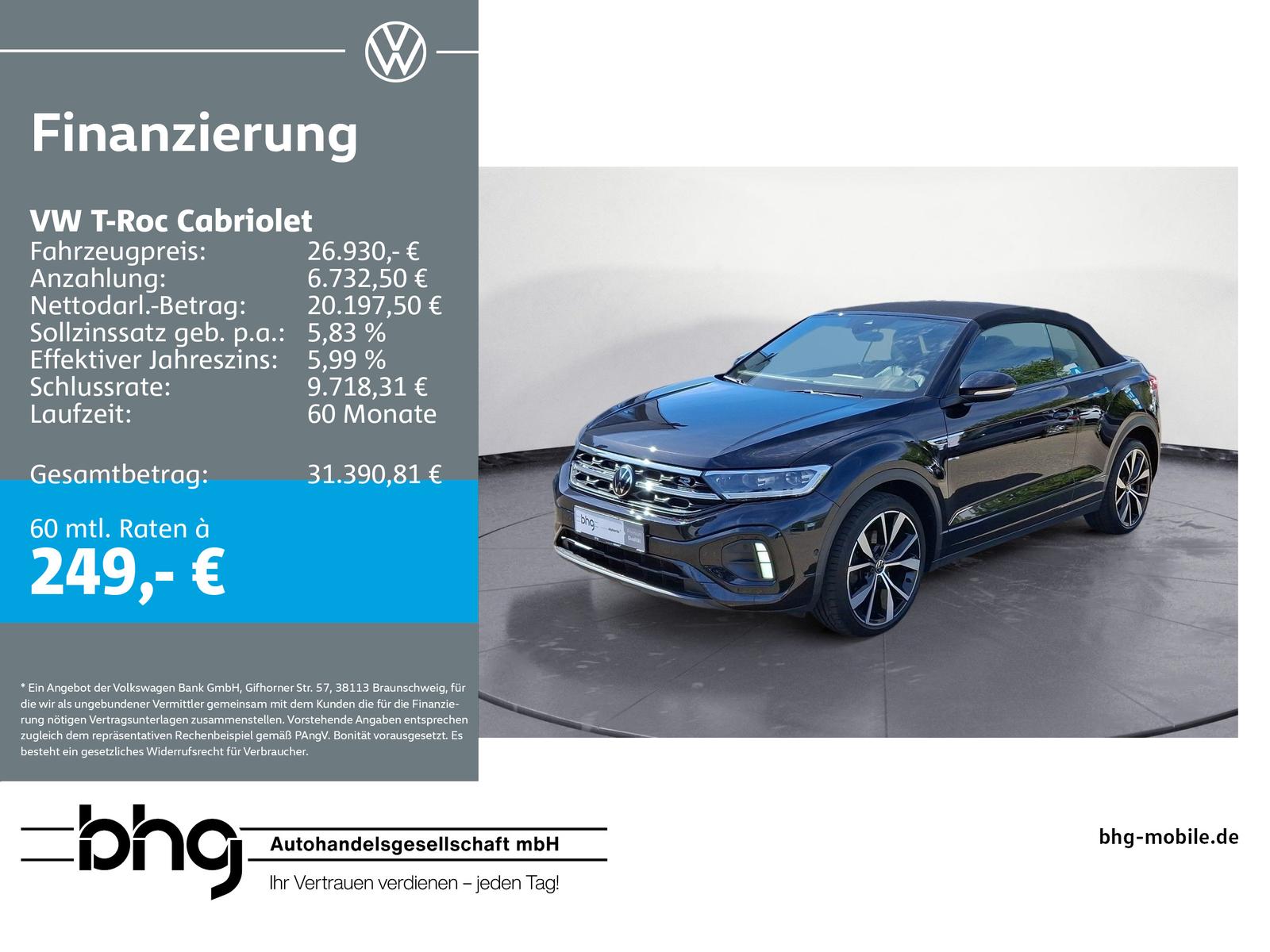 Volkswagen T-Roc Cabriolet 1.5 TSI DSG R-Line