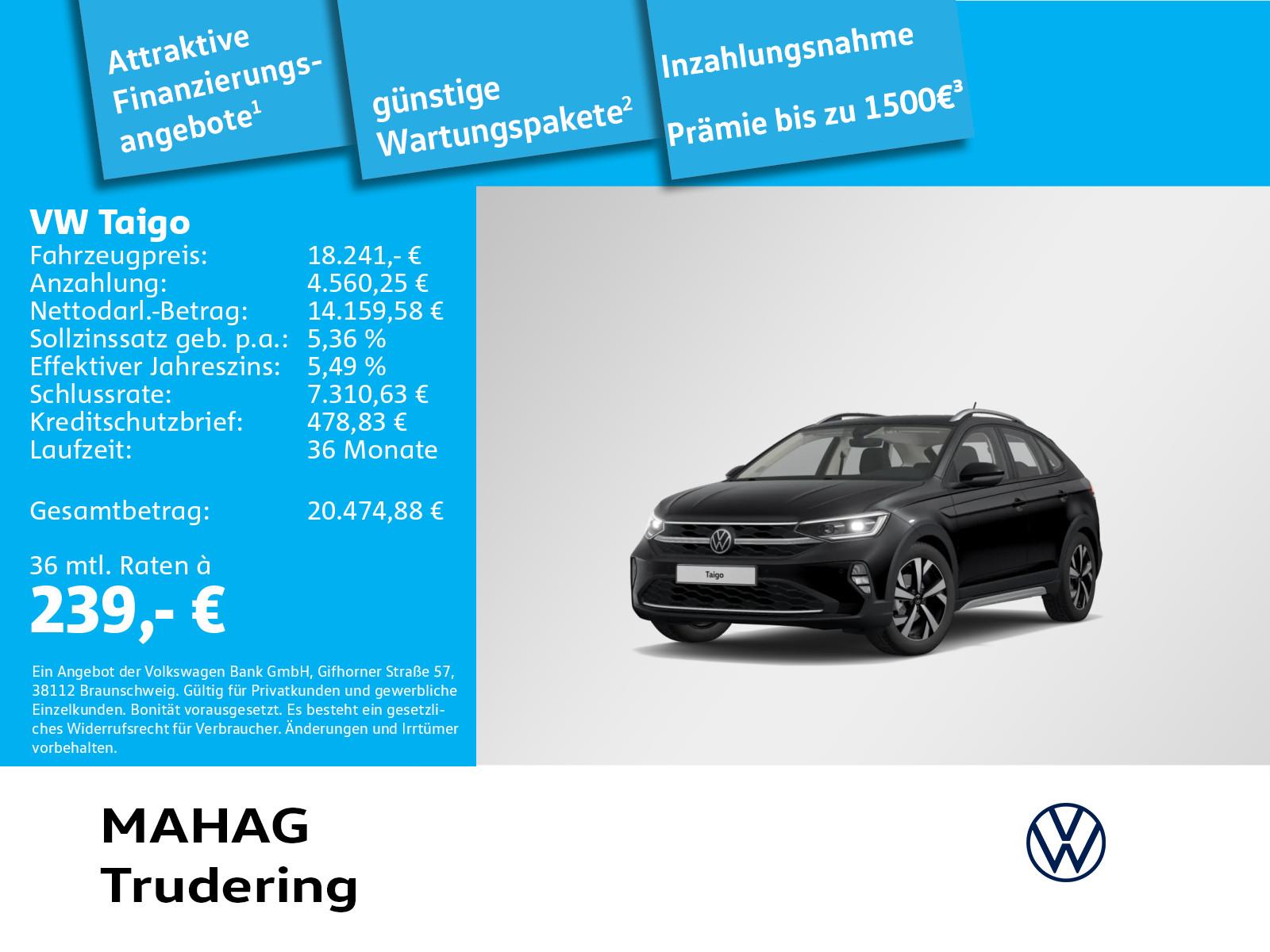 Volkswagen Taigo 1.0 TSI STYLE IQ.LIGHT ACC DAB+ 17" 6-Gang