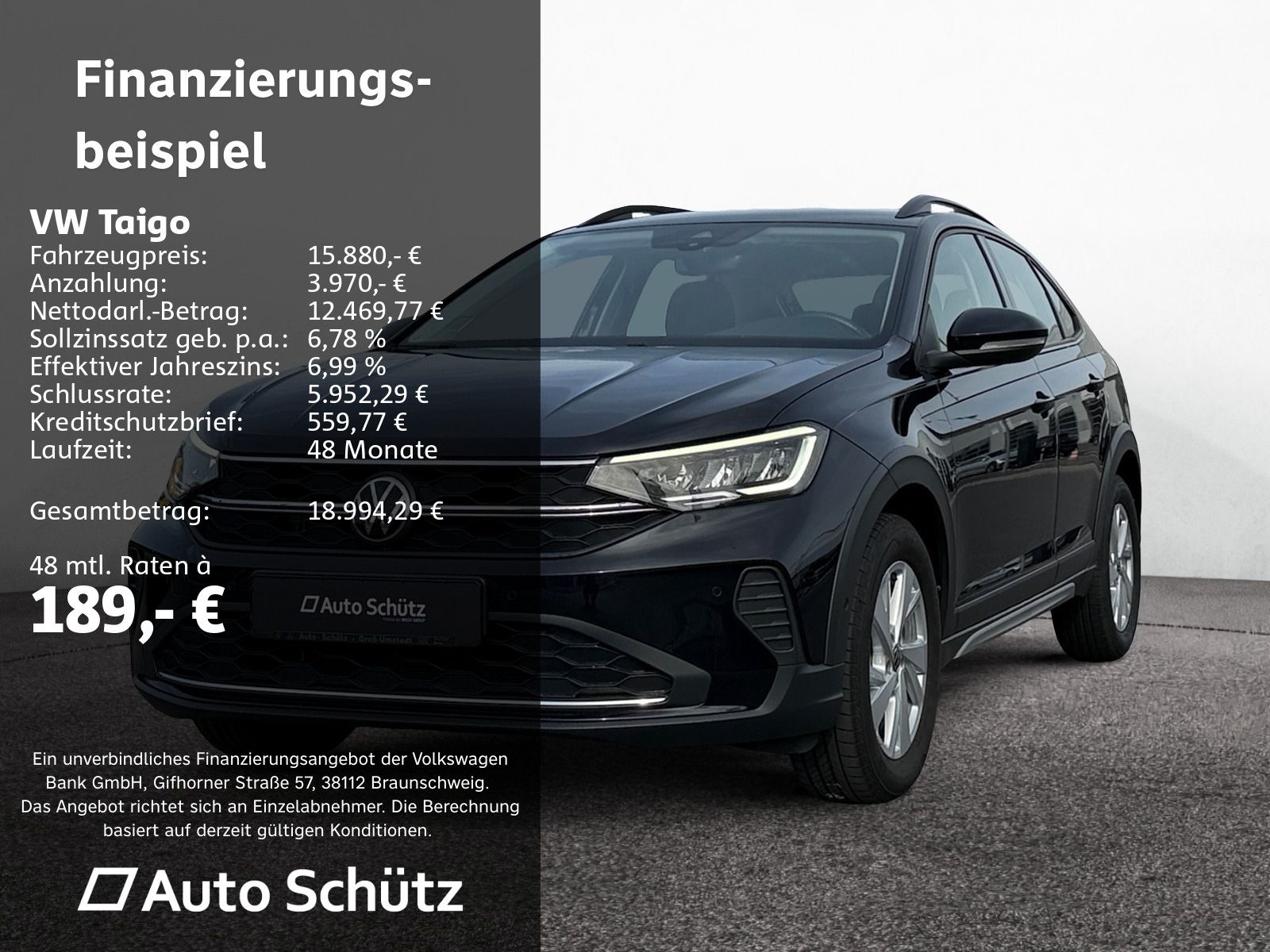 Volkswagen Taigo 1.0 TSI Life+Navi+PDC+LED+Klima